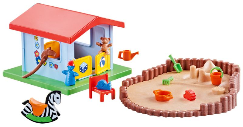 PLAYMOBIL Produits complémentaires 9814 Cabane de jeu et bac à sable