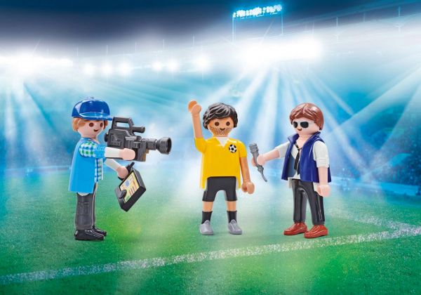 PLAYMOBIL Produits complémentaires 9825 Journalistes et joueur de foot