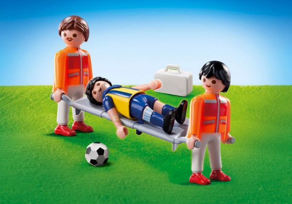 PLAYMOBIL Produits complémentaires 9826 Secouristes et joueur blessé