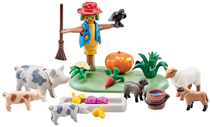 PLAYMOBIL Produits complémentaires 9832 Animaux de la ferme et épouvantail