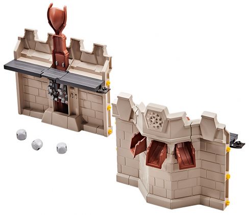 PLAYMOBIL Produits complémentaires 9839 Mur d'extension et catapulte pour le Grand château des Chevaliers Novelmore