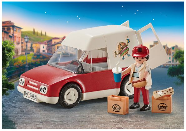 PLAYMOBIL Produits complémentaires 9860 Livreur et voiture