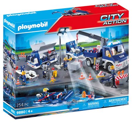 PLAYMOBIL City Action 9880 Equipe de secouristes avec camion et bateau