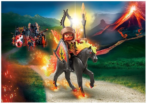 PLAYMOBIL Produits complémentaires 9882 Chevalier avec cheval de feu