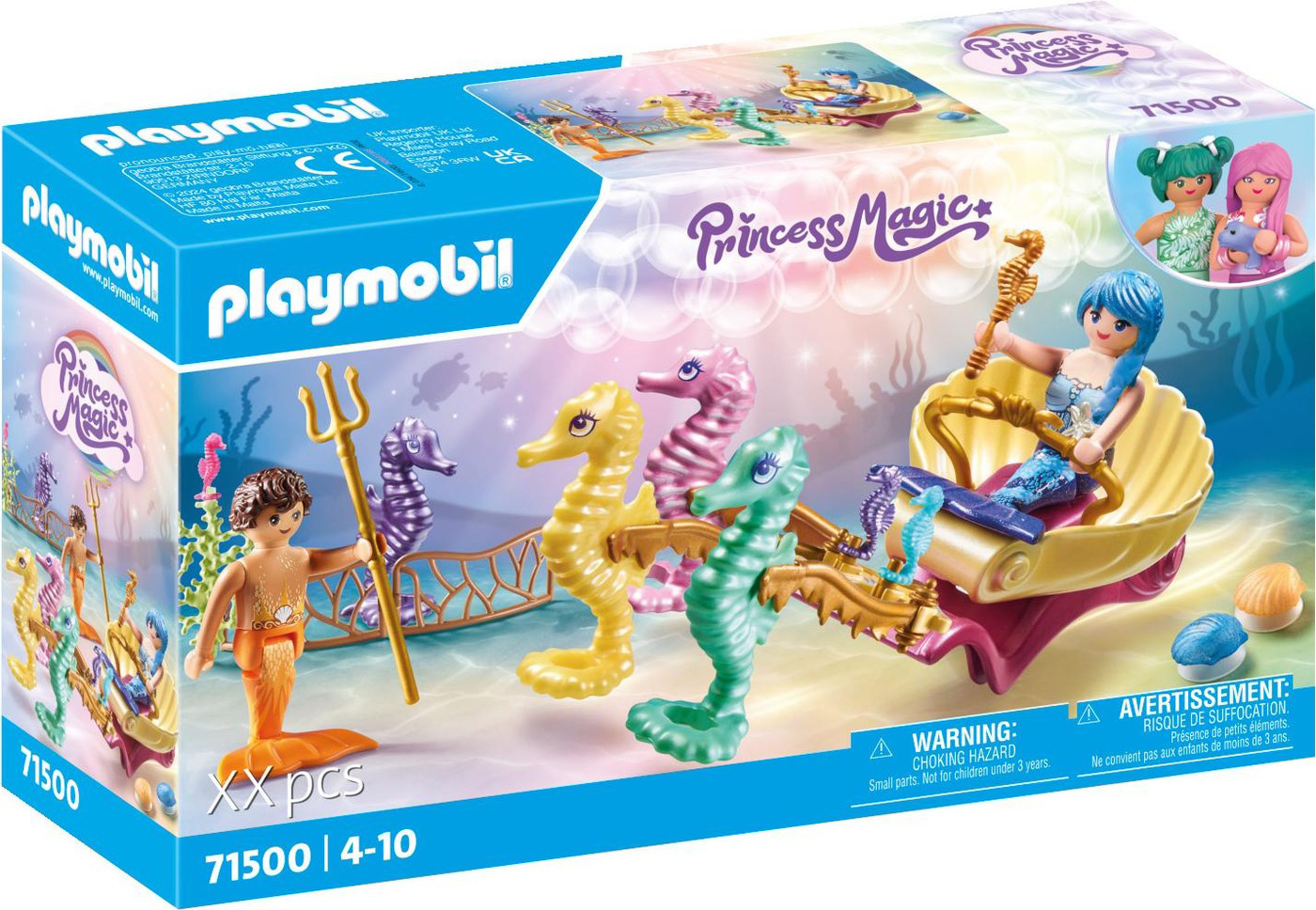 PLAYMOBIL Princess Magic 71500 Carrosse des sirènes et des hippocampes