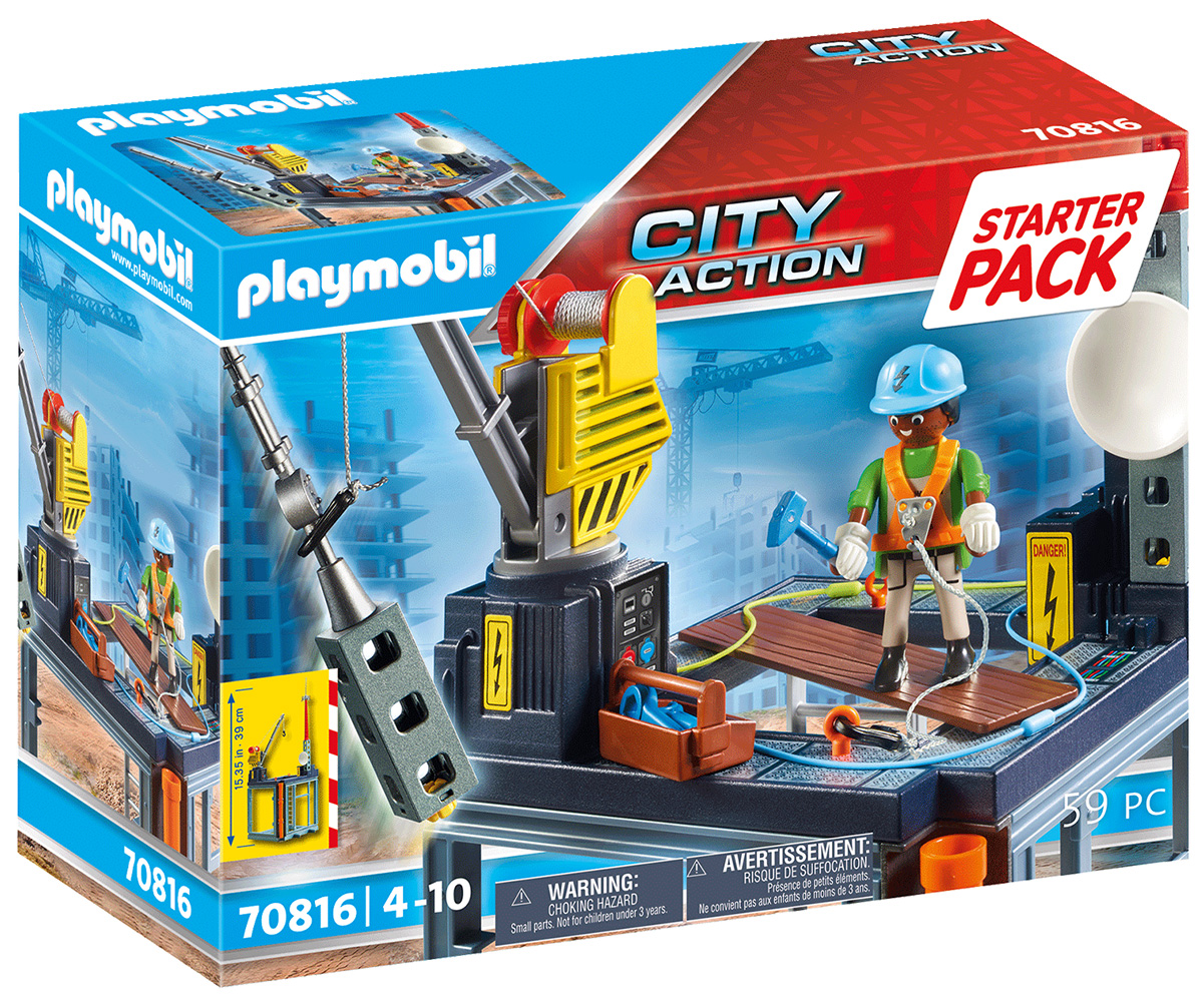 PLAYMOBIL City Action 70816 Starter Pack - Plateforme de construction // Décembre 2021