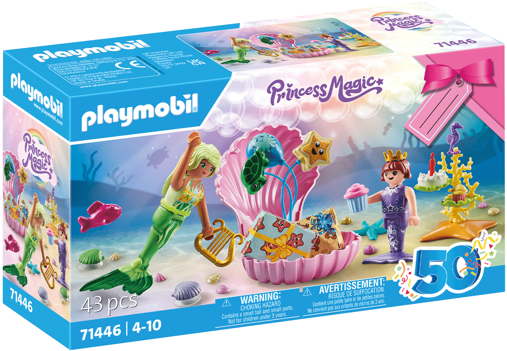 PLAYMOBIL Princess Magic 71446 Fête d'anniversaire de la Petite Sirène (Spécial 50 ans)