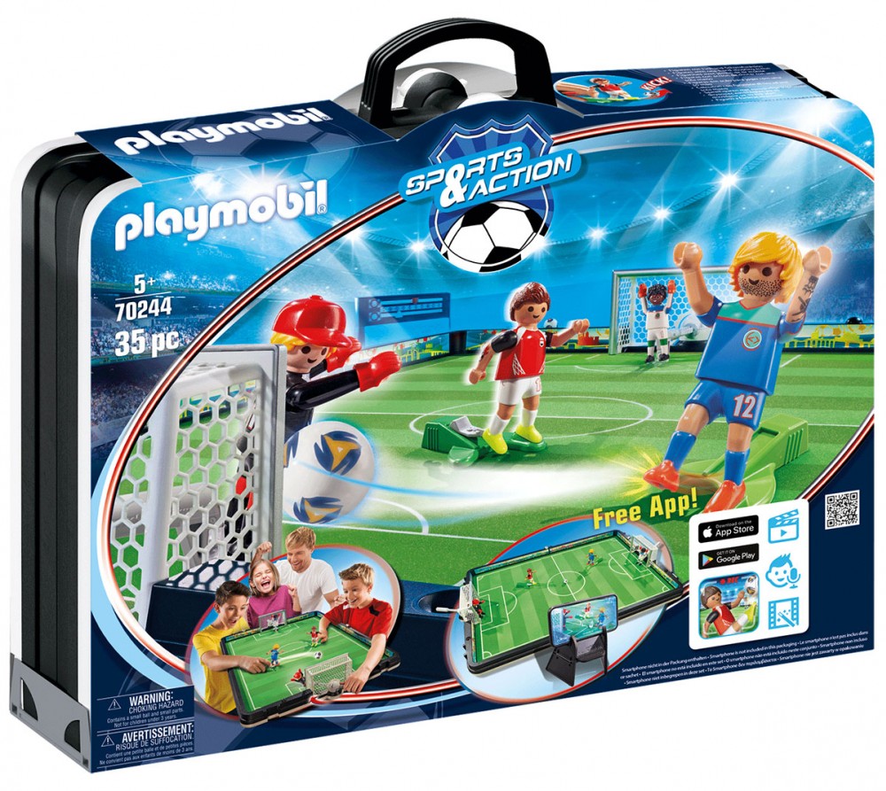 PLAYMOBIL Sports & Action 70244 Grand terrain de football transportable Nouveauté 2021