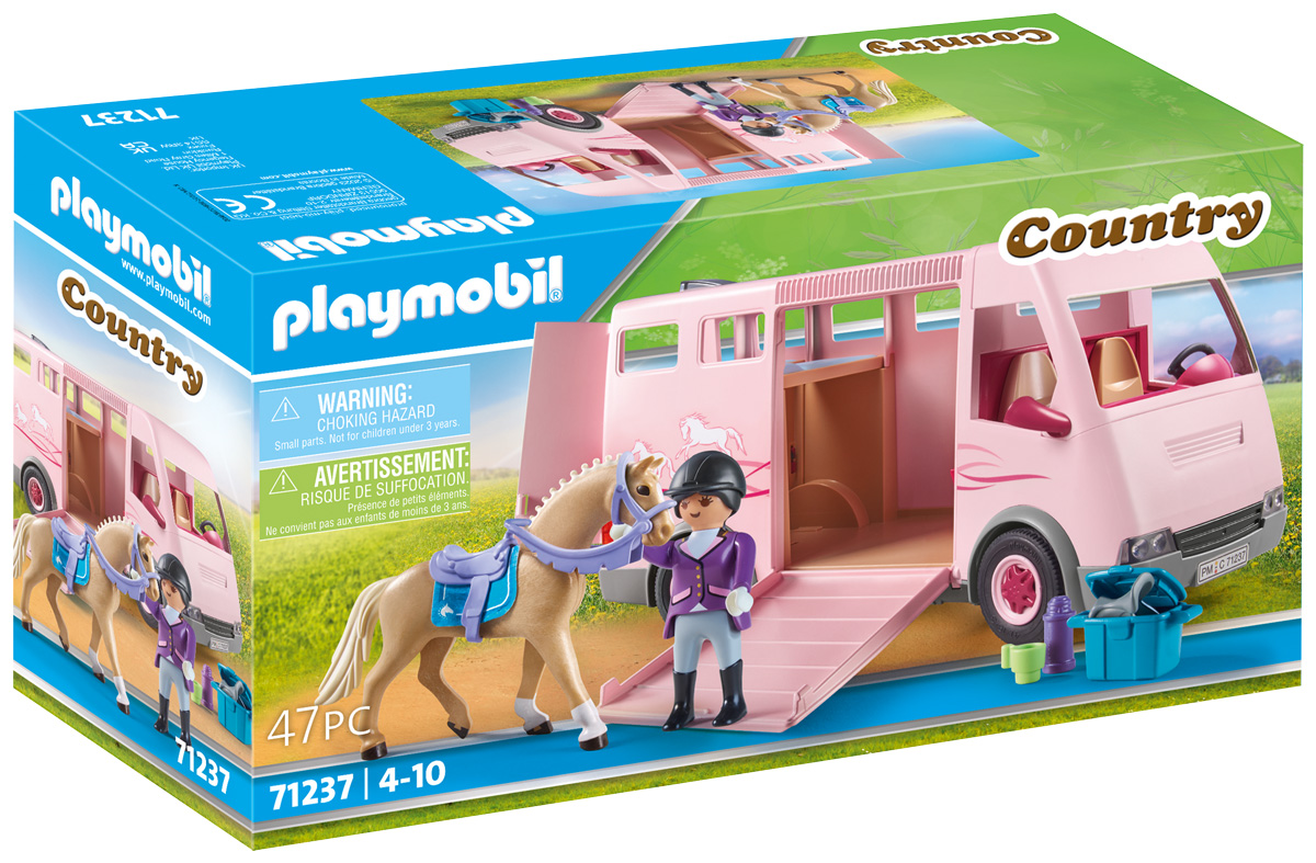 PLAYMOBIL Country 71237 Van avec cheval // Février 2023