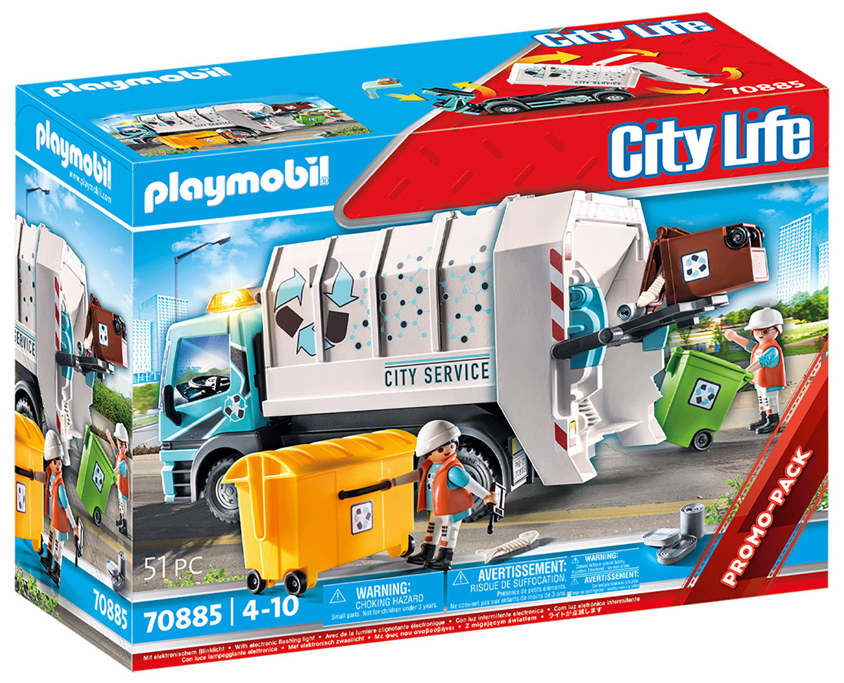 Nouveau Playmobil City Life 70885 Camion poubelle avec effet lumineux // Décembre 2021